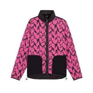 GSTQ Reversible Jacket Pink Black Herringbone Men's XS